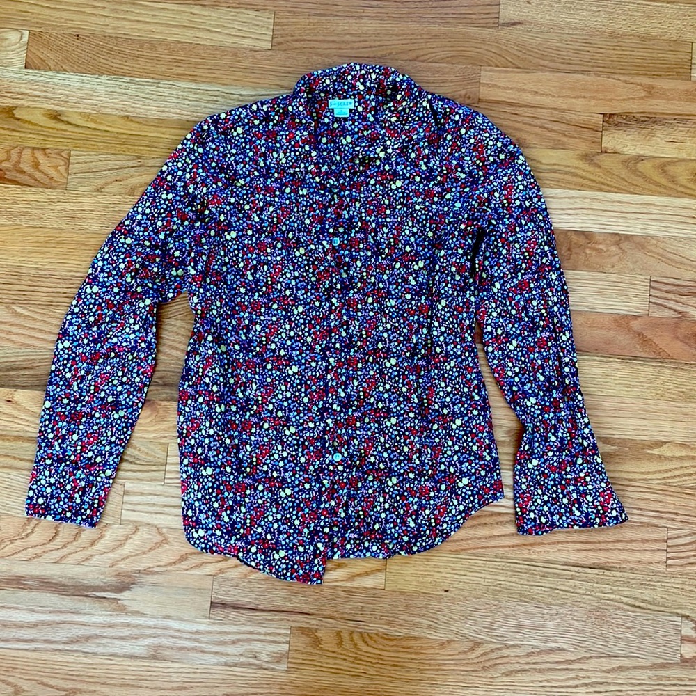 J. Crew Ditsy Floral Blouse